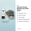 GOMETS CIRCULO MEDIANO Ø 15 MM NEGRO - características principales