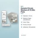 GOMETS CIRCULO MEDIANO Ø 15 MM PLATA - características principales