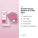 GOMETS CIRCULO MEDIANO Ø 15 MM ROSA - características principales