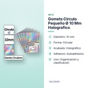 GOMETS CIRCULO PEQUEÑO Ø 10 MM HOLOGRAFICO - características principales