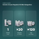 GOMETS CIRCULO PEQUEÑO Ø 10 MM HOLOGRAFICO - formato de venta: paquete de 20, caja de 120