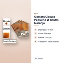 GOMETS CIRCULO PEQUEÑO Ø 10 MM NARANJA - características principales