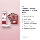GOMETS CIRCULO PEQUEÑO Ø 10 MM ROJO - características principales