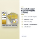 GOMETS CORAZON LAGRIMA Ø 16 MM AMARILLO - características principales
