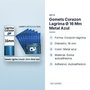 GOMETS CORAZON LAGRIMA Ø 16 MM METAL AZUL - características principales