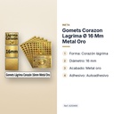 GOMETS CORAZON LAGRIMA Ø 16 MM METAL ORO - características principales