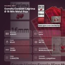 GOMETS CORAZON LAGRIMA Ø 16 MM METAL ROJO - resumen de atributos