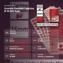 GOMETS CORAZON LAGRIMA Ø 16 MM ROJO - resumen de atributos