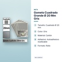 GOMETS CUADRADO GRANDE Ø 20 MM GRIS - características principales