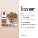 GOMETS CUADRADO GRANDE Ø 20 MM MARRON - características principales