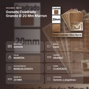 GOMETS CUADRADO GRANDE Ø 20 MM MARRON - resumen de atributos