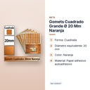 GOMETS CUADRADO GRANDE Ø 20 MM NARANJA - características principales