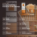 GOMETS CUADRADO GRANDE Ø 20 MM NARANJA - resumen de atributos