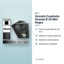 GOMETS CUADRADO GRANDE Ø 20 MM NEGRO - características principales