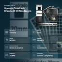 GOMETS CUADRADO GRANDE Ø 20 MM NEGRO - resumen de atributos