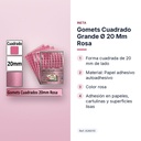 GOMETS CUADRADO GRANDE Ø 20 MM ROSA - características principales