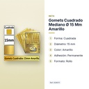 GOMETS CUADRADO MEDIANO Ø 15 MM AMARILLO - características principales