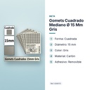 GOMETS CUADRADO MEDIANO Ø 15 MM GRIS - características principales