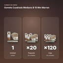 GOMETS CUADRADO MEDIANO Ø 15 MM MARRON - formato de venta: paquete de 20, caja de 120