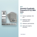 GOMETS CUADRADO PEQUEÑO Ø 10,5 MM GRIS - características principales