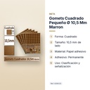 GOMETS CUADRADO PEQUEÑO Ø 10,5 MM MARRON - características principales