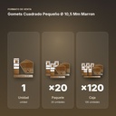 GOMETS CUADRADO PEQUEÑO Ø 10,5 MM MARRON - formato de venta: paquete de 20, caja de 120
