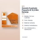 GOMETS CUADRADO PEQUEÑO Ø 10,5 MM NARANJA - características principales