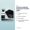 GOMETS CUADRADO PEQUEÑO Ø 10,5 MM NEGRO - características principales