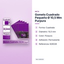GOMETS CUADRADO PEQUEÑO Ø 10,5 MM PURPURA - características principales