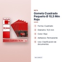 GOMETS CUADRADO PEQUEÑO Ø 10,5 MM ROJO - características principales