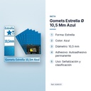 GOMETS ESTRELLA Ø 10,5 MM AZUL - características principales