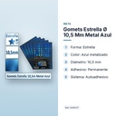 GOMETS ESTRELLA Ø 10,5 MM METAL AZUL - características principales
