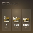 GOMETS ESTRELLA METAL XL ORO - formato de venta: paquete de 20, caja de 120