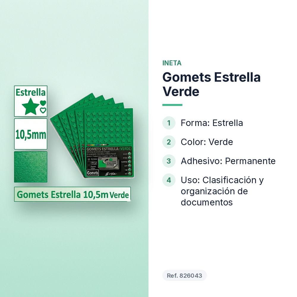 GOMETS ESTRELLA VERDE - características principales