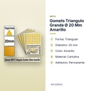 GOMETS TRIANGULO GRANDE Ø 20 MM AMARILLO - características principales