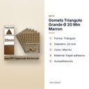 GOMETS TRIANGULO GRANDE Ø 20 MM MARRON - características principales