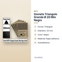 GOMETS TRIANGULO GRANDE Ø 20 MM NEGRO - características principales