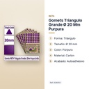 GOMETS TRIANGULO GRANDE Ø 20 MM PURPURA - características principales