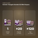 GOMETS TRIANGULO GRANDE Ø 20 MM PURPURA - formato de venta: paquete de 20, caja de 120