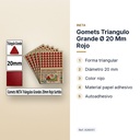 GOMETS TRIANGULO GRANDE Ø 20 MM ROJO - características principales