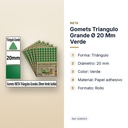 GOMETS TRIANGULO GRANDE Ø 20 MM VERDE - características principales