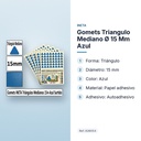 GOMETS TRIANGULO MEDIANO Ø 15 MM AZUL - características principales