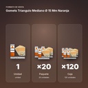 GOMETS TRIANGULO MEDIANO Ø 15 MM NARANJA - formato de venta: paquete de 20, caja de 120