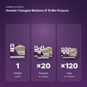 GOMETS TRIANGULO MEDIANO Ø 15 MM PURPURA - formato de venta: paquete de 20, caja de 120