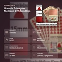 GOMETS TRIANGULO MEDIANO Ø 15 MM ROJO - resumen de atributos