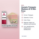 GOMETS TRIANGULO MEDIANO Ø 15 MM ROSA - características principales