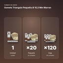 GOMETS TRIANGULO PEQUEÑO Ø 10,5 MM MARRON - formato de venta: paquete de 20, caja de 120