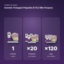 GOMETS TRIANGULO PEQUEÑO Ø 10,5 MM PURPURA - formato de venta: paquete de 20, caja de 120
