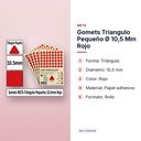 GOMETS TRIANGULO PEQUEÑO Ø 10,5 MM ROJO - características principales
