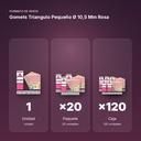 GOMETS TRIANGULO PEQUEÑO Ø 10,5 MM ROSA - formato de venta: paquete de 20, caja de 120